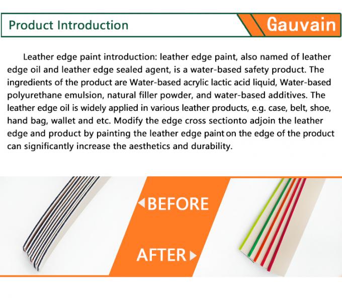 Advanced Series Water Based Polyurethane Edge Ink Different Colors Raw Edge Leather Edge Paint 2