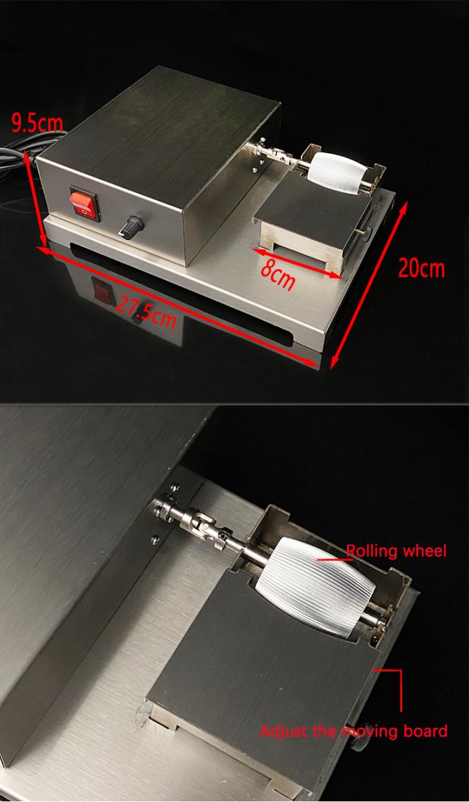 Enkelzijdige elektrische motoraangedreven rollende lederen rand schildermachine Schilderapparatuur voor leer 110V 8