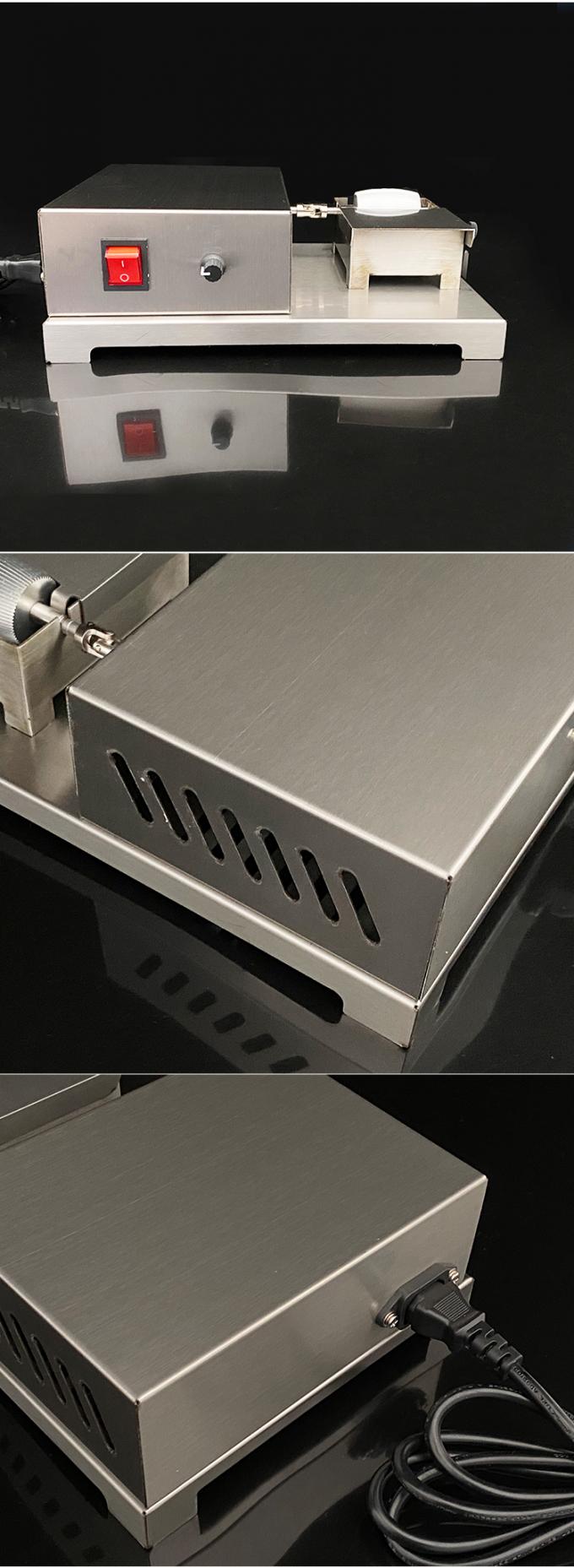 Enkelzijdige elektrische motoraangedreven rollende lederen rand schildermachine Schilderapparatuur voor leer 110V 10