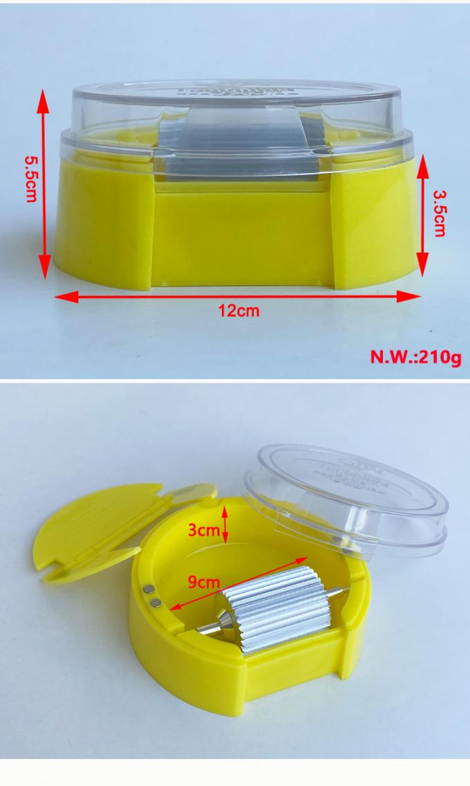 Handmatige ronde lagerloze rollenverfdoos voor leerrand coating kleurtool OEM 8