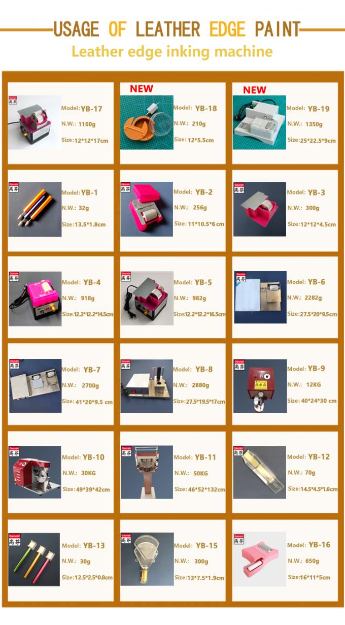 Premium-serie kleuren waterbasis lederen randinkt voor lederen handtassen en schoenen randverf 100 ml/fles 14