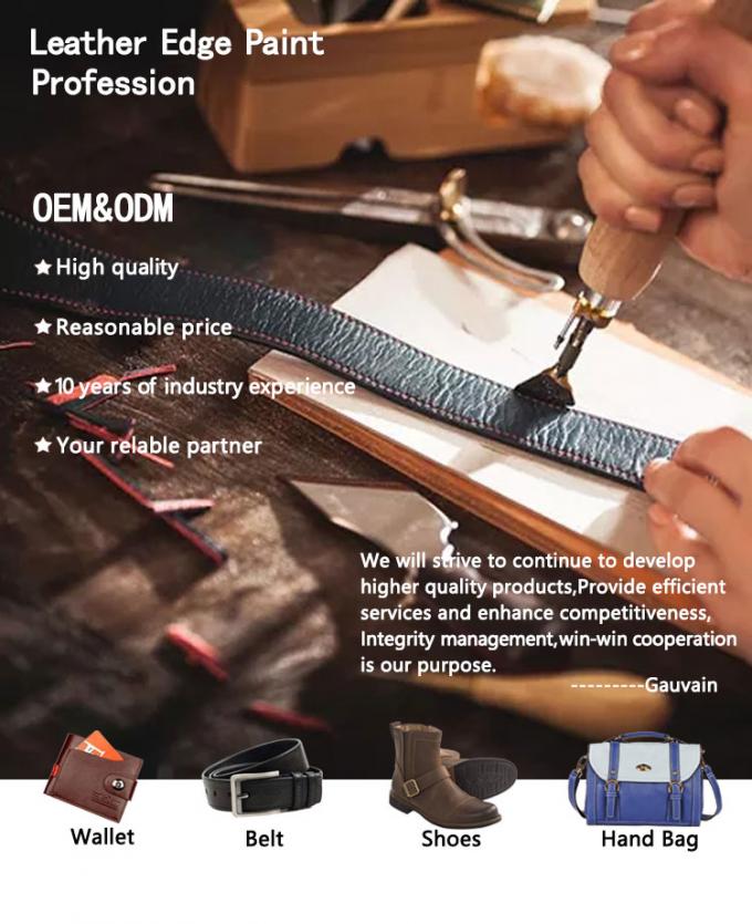 Professionele leren riemen op waterbasis, tassen, randinkt, hittebestendige verven en coatings 0