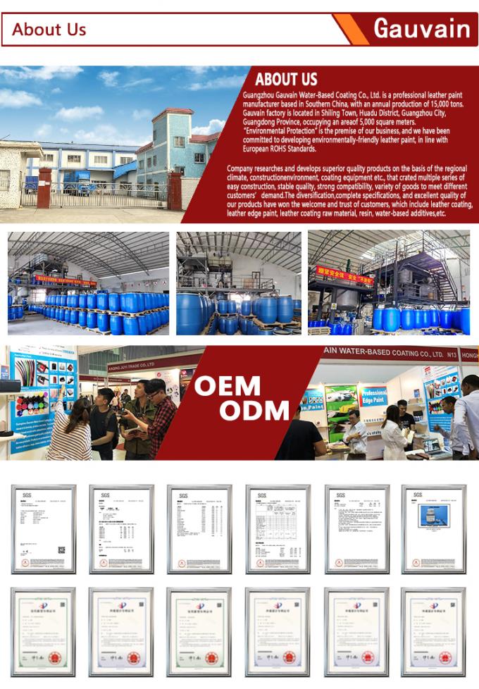 Economische serie op basis van water Leerrand Ink Verschillende kleuren Eenmalige coating Volheid Leerrand Verf 4