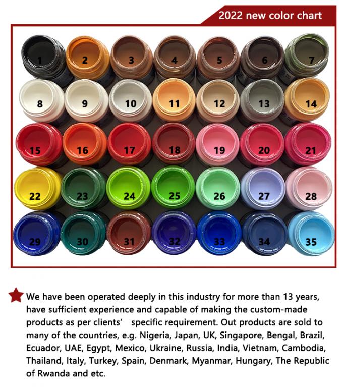 Economische serie op basis van water Leerrand Ink Verschillende kleuren Eenmalige coating Volheid Leerrand Verf 14