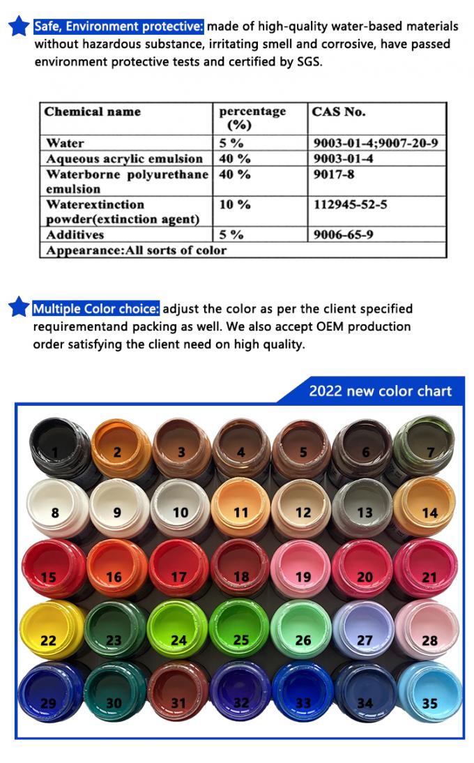 Groothandel op waterbasis Lederrand olie voor schoenenzakken Gordels Acryl Lederrand kleurverf 6