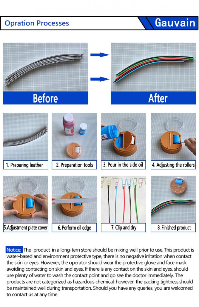 Groothandel op waterbasis Lederrand olie voor schoenenzakken Gordels Acryl Lederrand kleurverf 14