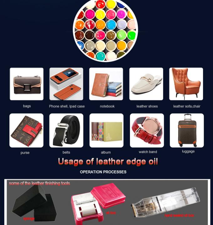 High Quality Creative DIY Water Based Leather Edge Coating Paint Liquid Color Paint Professional Manufacturer 14